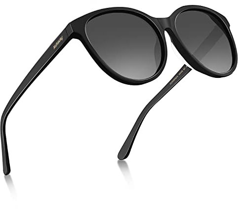 AVAWAY Retro Polarisierte Damen Sonnenbrille Outdoor Acetat Rahmen Groß UV400 Damenbrille für Fahren Angeln Reisen