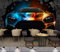 SMHCHA Papier Peint Mural Poster Géant 3D Vue spectaculaire sur la voiture Shaped Masonry Enfant Chambre Garcon Fille Ado Décoration De La Maison 350cm(W) x 245 cm(H)-7 Stripes
