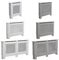 AVC Designs Kensington Radiator Cover Modern MDF Wood White Grey Cross Pattern Living Room Bedroom Hallway Cabinet (Large Grey)