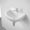 Lavabo Bagno sospeso in Ceramica Bianca Lucida, L. 38 x P. 30 cm, Completo di Kit di Fissaggio