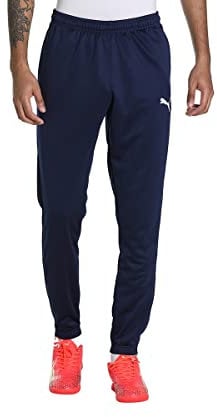 Puma Unisex-Adult teamRISE Poly Training Pants Jogginghose, Peacoat-Puma White, L