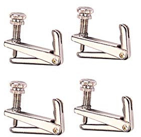 Alnicov 4St. / Set Violin String Tuner Feinstimmer Einsteller Ersatzteile für 3/4 4/4 Violine Silber