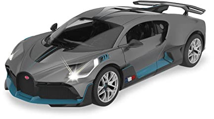 JAMARA 403131 - Bugatti Divo 1:14 2,4 GHz Tür manuell, 11 KM/h, originalgetreue Lackierung, detailgetreuer Innenraum, LED Fahrlicht, Türen können manuell geöffnet werden