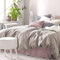 Pure Label Halbleinen Bettwäsche 135x200 cm mit Kissenbezug 80x80 cm in Taupe - Bügelfreie Bettwäsche Sets 135 x 200 aus belgischem Leinen und feinster Baumwolle