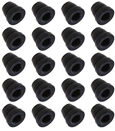 EMSea 20x Gummi Bremsentlüfter Schraubkappen 6mm Fett Fitting Kappe Staubschutz Bremsnippelkappe für Auto Motorrad Automotive Ersatzteile Schwarz
