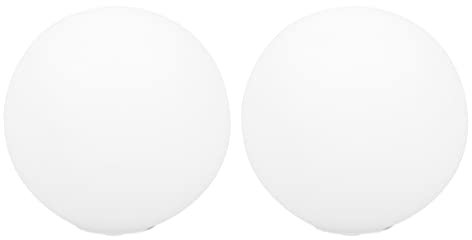 SOLUSTRE 2st Lampenschirm Lampenglas Glaskugel-lichtschirm-ersatz Halterung Ersatzkugeln Glas Kugel Schirm Kugellampe Ersatzglas Kugelleuchten Außen Hängelampe G9 Weiß Lob Schreibtischlampe