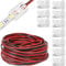 RUNCCI-YUN 20m Cable Extensión Tira LED Cable de Conexión DC 12V Cinta LED 2 Pin Cable Conector Banda LED Separable Extensio, sin pelar el cable 8mm Conectores de Tira de Luz LED de conexión rápida