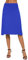 Mujeres Elegante Elástica Midi Yoga Falda Sólido Alta Cintura A Línea Falda(S, Real Azul)
