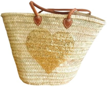 Panier plage, Sac cabas en osier, Panier de plage en paille