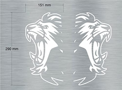 myrockshirt 2X Löwenkopf Löwe für Truck Trucker LKW LKW Fahrer Aufkleber Sticker FREIE Farbwahl Autoaufkleber