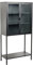 riess-ambiente.de Industrial Vitrine DURA Steel 75cm schwarz Metall Riffelglas Highboard