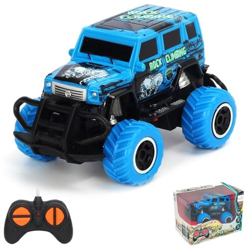 Pup Go Kids Mini RC Car, Cartoon Remote Control Toy for Toddlers Age 3-6, Exciting Xmas Birthday Gift for Boys Girls, for 3 4 5 Year Old Kids Blue