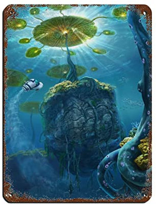 Subnautica Elektronische Spiele Leinwand Poster (12) Blechschild Vintage Metall Pub Club Cafe Bar Home Wandkunst Dekoration Poster Retro 30 x 40 cm
