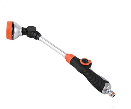 Watering Wand Heavy Duty Garden Hose Nozzle Long Hose Pipe Sprayer for Hanging Basket Watering Metal Watering Wand, Heavy Duty Garden Hose Wand