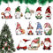 GAROMIA Weihnachten Anhänger Holz Wichtel Weihnachtsbaumschmuck Weihnachtsdeko Netter Weihnachtsmann Anhänger Weihnachtsdekoration Holzanhänger Weihnachten für Weihnachtsbaum Dekor