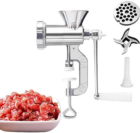 Machine à Viande hachée - Hachoir à Viande Manuel et Hachoir à Nourriture pour la Cuisine | Hachoir À Main, Hachoir À Viande Manuel Antidérapant, Conception Détachable, pour Toutes Les