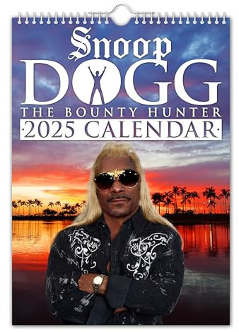 The Calendar King - Snoop Dog the Bounty Hunter - Wandkalender 2025 - A4 Größe // Lustig / Witzig / Weihnachten / Geburtstag / Geschenkidee / Geschenk / Neuheit / Humor / Wichteln / Jahresplaner
