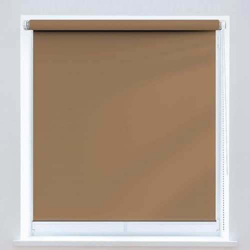 Rideau Occultant 80 x 130 cm, Thermique Isolant Protection Privée, Store À Enroulement, Kit de Montage Inclus, pour s'adapter à n'importe Fenêtre, Taupe