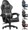 Blisswood Gaming Chair For Adults, Ergonomic Gaming Chair With Lumbar Cushions & Padded Armrest, Heavy Duty Office Desk Chair Adjustable Height Reclining Swivel Computer Pc Chair (Grey)