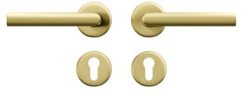 AXA Türbeschläge set - Klik Milan - Türklinken Innentüren mit Rosetten - Mit Zylinderloch - Gold