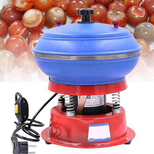 Jewelry polishing Machine Gemstone Power Polishers Tumbler Vibrating Polishing Capacity for Metal Jewelry Vibratory Polisher Grinder Tools Stone Tumbler Polisher kit Adult,110V