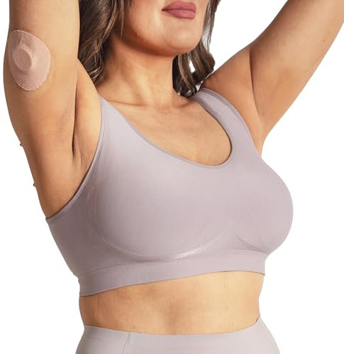 Conturve Wirefree High Support Bra Adjustable Wire Free Shaper Bra (Cups AA-FF) +with Extra Extender Offers Back Support Pale Grey