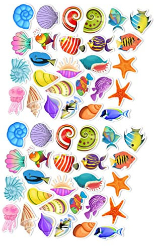 DIKACA 2 Sätze Aufkleber der Ocean-Serie Surfboard Surfbrett surfbord Giffard Aufkleber für Strandaufkleber Ozeanaufkleber Scrapbooking hawaiianische Aufkleber Wandtattoo Meerestiere PVC