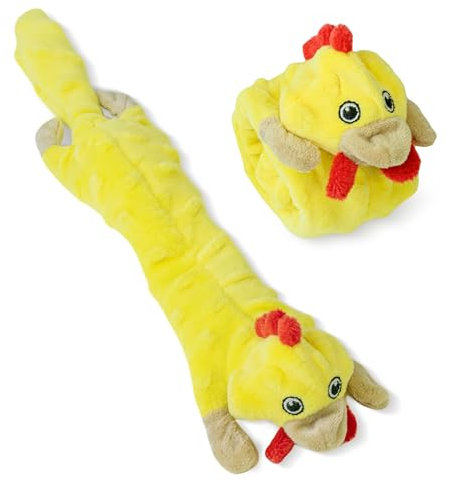 SHARLOVY Quietschendes Hundespielzeug für Hunde, Plüsch, zum Zahnen, Knistern, Keine Füllung, Hundespielzeug, Kauspielzeug für große, kleine, mittelgroße Rassen