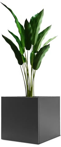 wanwanper Pflanzkiste, Schwarz Pflanzgefäß für Draußen und Innen, Blumenkübel Blumenkasten Quadratischer Pflanzkasten Innen-Außen-Pflanzer, 60x60x60cm
