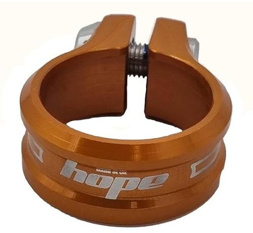Hope Bike Seat Post Clamp 28.6-30 - 31.8-34.9 - 36.4 and 38.5mm - Orange 30, Blue