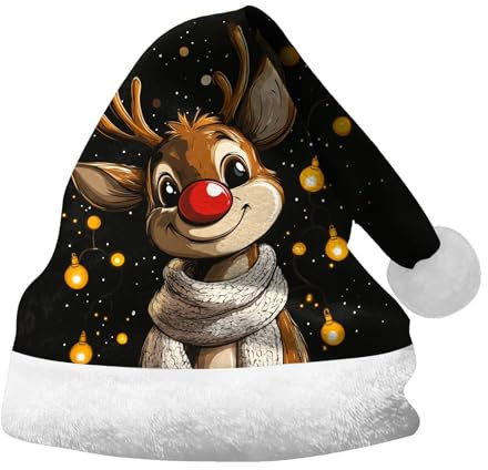 boseucn Weihnachtsmütze Nikolausmütze Erwachsene Familie Weihnachten Unisex Weihnachtsfeier Santa Mütze Plüsche Mütze Weihnachten Muster Weihnachtsmütze Nikolausmütze Festliche Partys Im Neuen Jahr