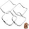 PWGHWG 4 Stück Taschenrahmen Verschluesse, Taschenbügel, Taschenrahmen Kuss, U-Förmig Aluminium-Verschluss für DIY Geldbeutel Handtasche (16cm, 18cm, 20cm, 25cm)