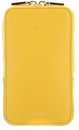 Coccinelle Leder Handytasche Flor Hi-Tech Phone Bag Soleado gelb