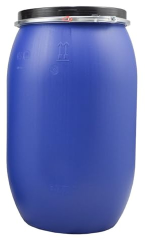 220L plastic open top barrel drum keg storage shipping container