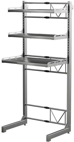 LLXNQ026 Meubles colonnes de Salle de Bain Rangement pour Lave-Linge Utilitaire Rangement au-Dessus des Toilettes,Étagère de Rangement pour Salle de Bain en Acier au Carbone