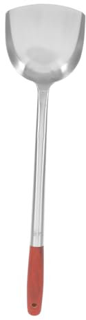 Cabilock Spatola Lunga Acciaio Inossidabile Con Manico Legno Per Cucinare E Friggere Utensile Versatile Per Cucina E Ristoranti