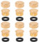 Neikafan 1/2 Brass Blanking Nuts Caps 12 Pcs Male and Female Blanking Stop Cap Radiator Compression Pipe Water Stop End Cap for Washing Machine Valve Blanking Stop Ends Caps with Washers