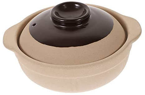 Luxshiny Cacerola de Barro Sin Esmalte Olla para Cocción Directo Utensilio de Cocina para Guisos y Arroz para Hogar y Restaurantes
