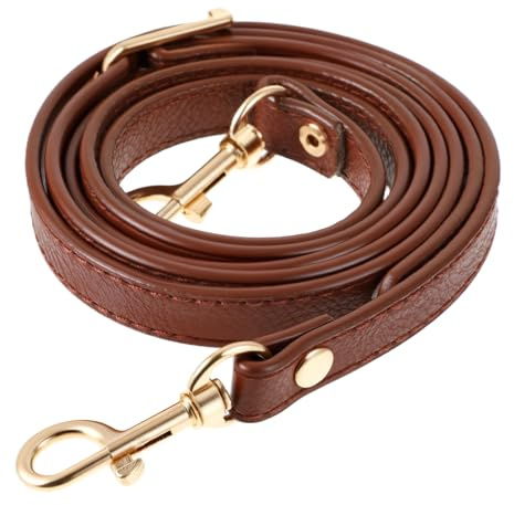 Taschengurt Braun Leder 105-120cm Lederriemen für Taschen Verstellbarer Ersatz Leder Schulterriemen mit Schnalle Schultergurt für Geldbörse Umhängetasche Handtasche Tragetasche(Braun)