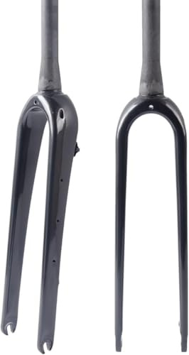 Générique Fourche Rigide en Fibre De Carbone for Vélo Route 700C, Tube Avant Droit/Conique 1-1/8'', for Freins À Disque, Axe QR 9x100 Mm(D)