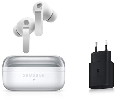 Samsung Galaxy Buds4 Pro, Écouteurs Bluetooth sans Fil, Son Hi-FI de qualité Studio, Double Haut-Parleur, Appels Ultra clairs, Audio 360, Réduction de Bruit Adaptative, Chargeur Secteur Inclus, Blanc