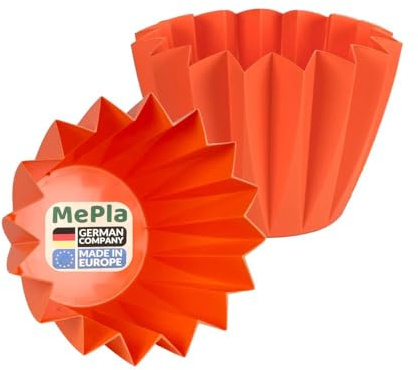 MePla Umtopf Adonis ø14, Orange, 10 Stück | Bruchsicher, UV-beständig, Wetterfest, Made in Germany, Für innen & außen