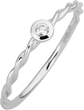 Lyomi Damen Ring 585/- Gold Glänzend Diamant Lab Grown weiß 0,04ct. 067370194-1
