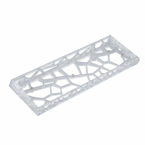 KiBcsLic Hollow GH60 Keyboard Case Translucent Material Frosted 60% Keyboard case Lightweight for Gaming Enthusiasts, White
