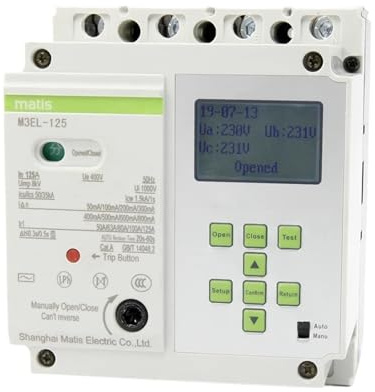 Disjoncteur triphasé à commande programmable 125a avec contrôle RS485