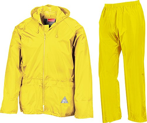 Result, „Heavyweight“, wasserdichte Jacke/Hosenanzug für Erwachsene Gr. L, neongelb