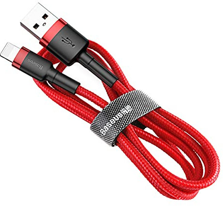 Baseus Cafule Cable - USB to Lightning Cable, 2.4 A, 1 m (Red)