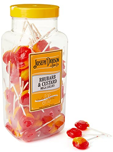 Joseph Dobson & Sons Rhubarb and Custard Mega Lollies 1.99 kg, 90 Count (Pack of 1)