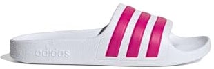 adidas Adilette Aqua Slides Kids RUTSCHEN, Cloud White/Real Magenta/Cloud White, 35.5 EU