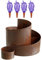 Kräuterspirale mit 4 Bördys M Wasserspender Naturrost Kräuterschnecke Hochbeet Pflanzenring (Violett)
